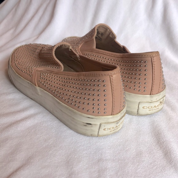 Coach Maggie studded leather slip-ons, size 38.5/8.5 - Picture 5 of 5